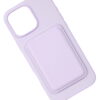 Silicone case with card slot lilac