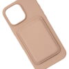 Silicone case with card slot milk tea