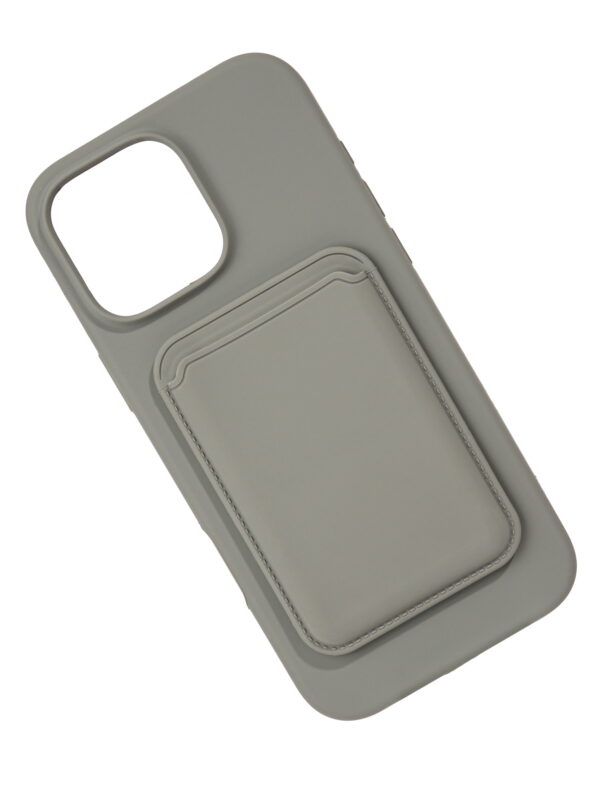 Silicone case with card slot gray