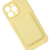 Silicone case with card slot yellow