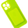 Silicone case with card slot green