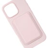 Silicone case with card slot pink
