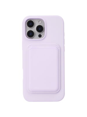 Liquid Silicone Case with Magnetic Card Slot for iPhone 16 Pro Max